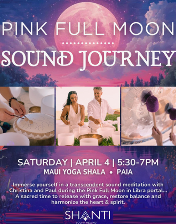 pink full moon sound bath sound healing meditation crystal bowls music
