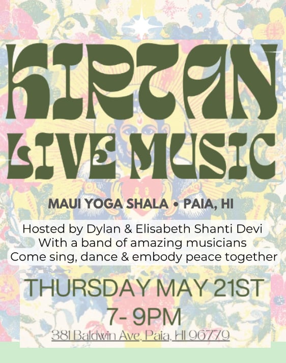 Elizabeth and Dylan kirtan live music mantra spiritual positive conscious event hanuman temple ram das