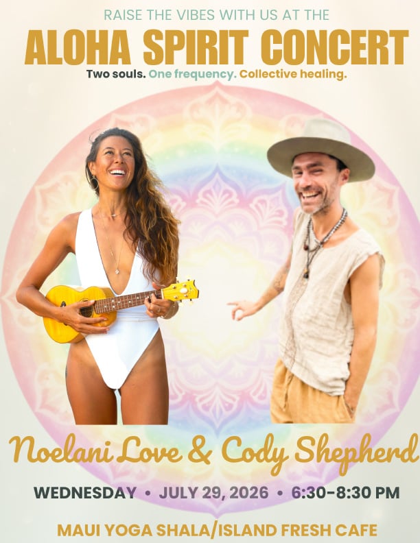 Noelani love Paia Maui Cody shepherd live music mantra devotional spiritual event full moon hippie sound bath