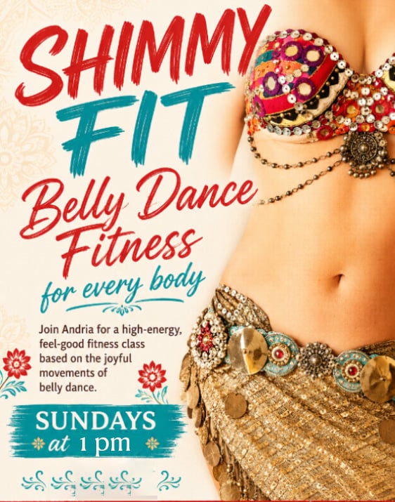 bellydance workout fitness class Andria Perkins